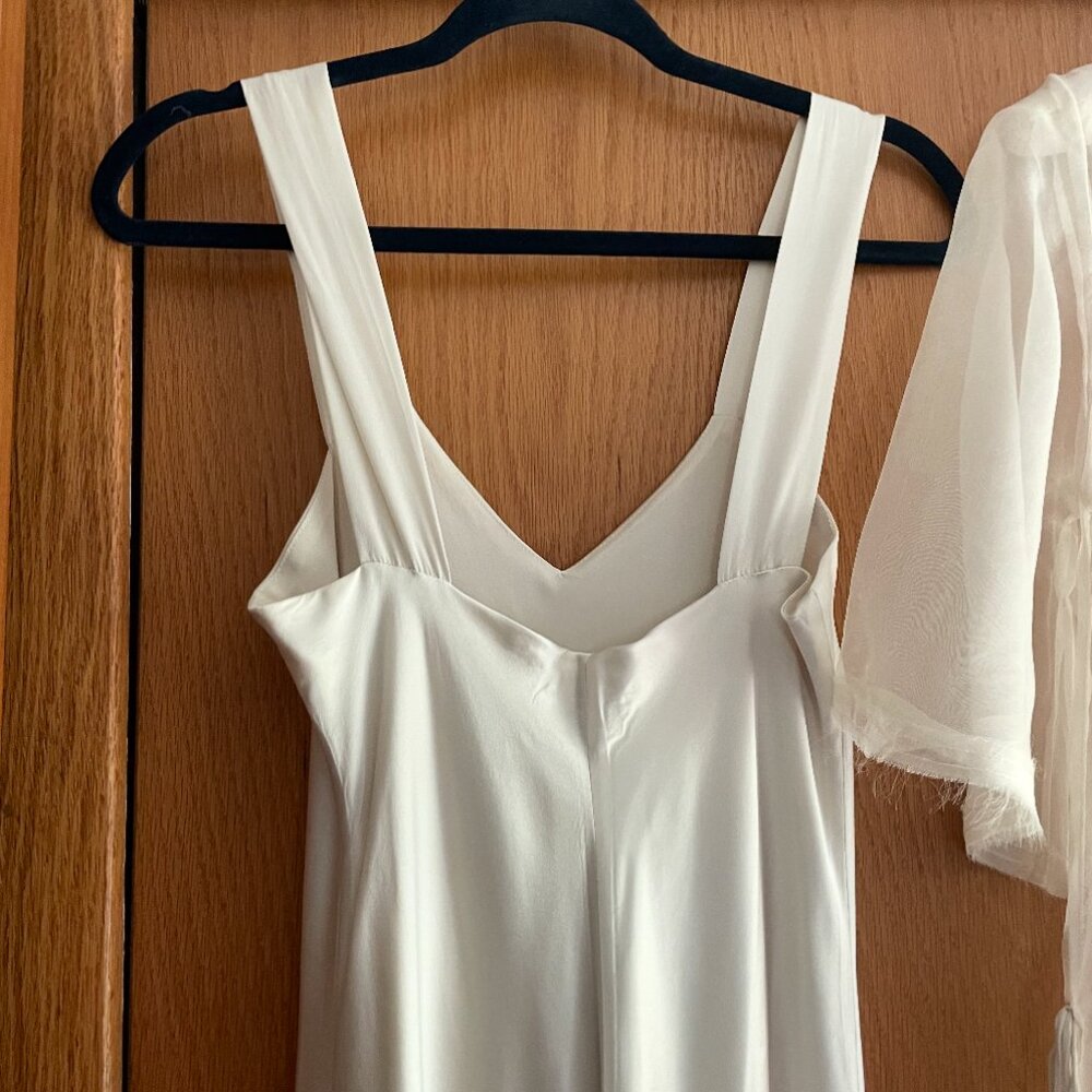 Kamperett SET Ivory Silk Thea Sheath & Lisette Midi Slip - Picture 7 of 10